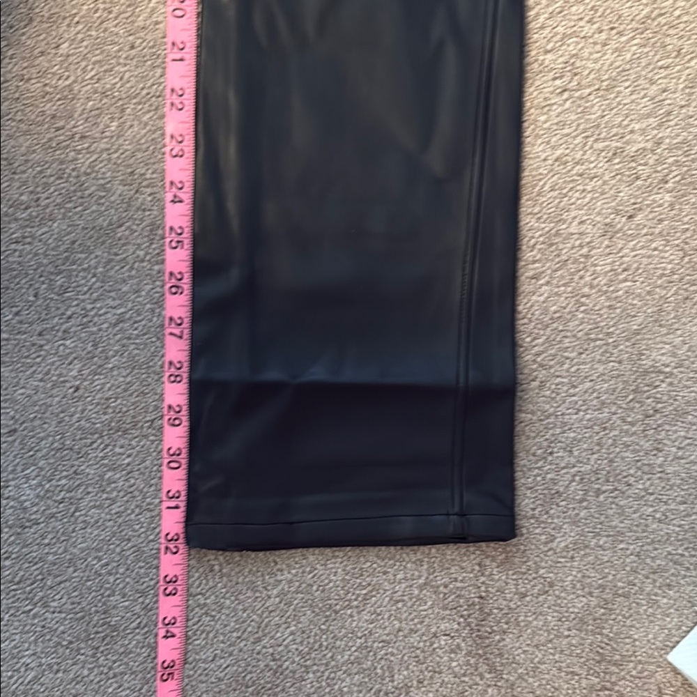 NWT We Wore What Black Lace-Up Faux Leather Pants - Picture 6 of 8